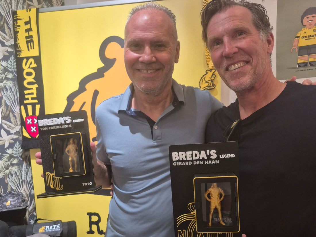VoetbalBaas eert NAC-iconen: Ton Cornelissen en Gerard den Haan ontvangen Breda Legends-award van Rath Streetwear