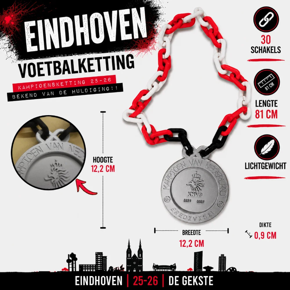 Eindhoven Kampioensketting 25-26 | Kampioen van Nederland | Voetbalketting 🏆🔴⚪