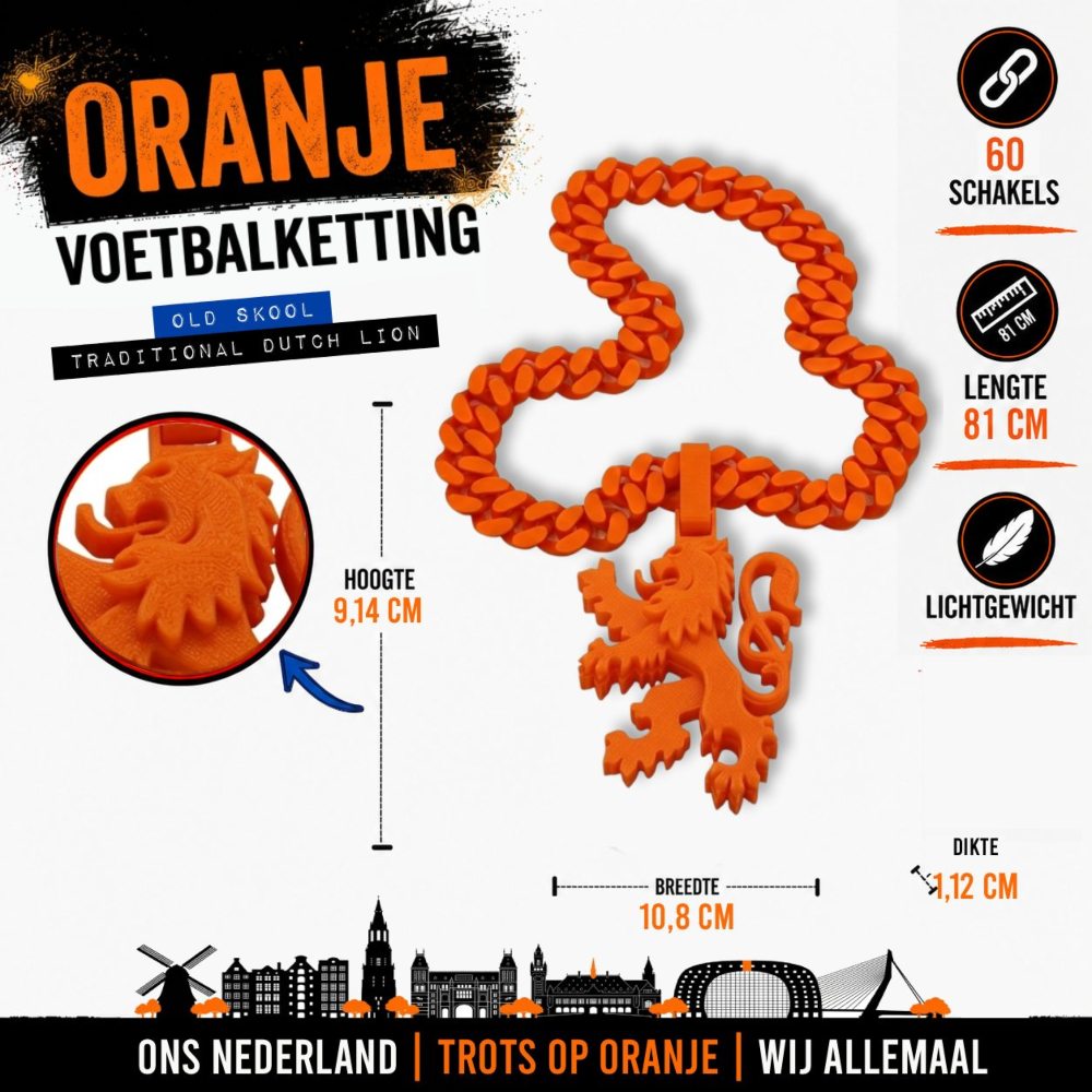 Old Skool Traditional Dutch Lion 🔥 | Oranje Voetbalketting